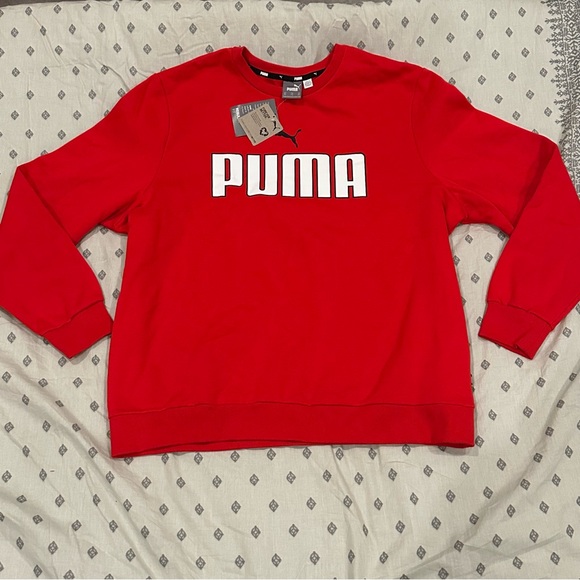 Puma Red Crewneck Sweatshirt - Picture 1 of 7